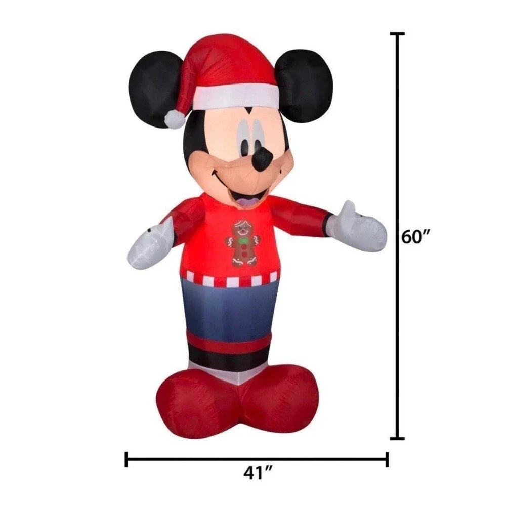 5ft Disney Mickey Mouse Holiday Airblown Inflatable